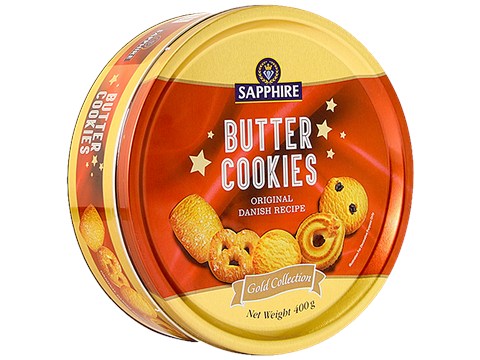 Sapphire  Butter Cookies Original Danish Recipes - Gold Collection, 400 g
