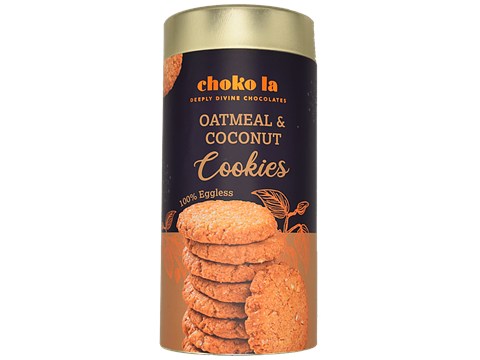 Choko La Oatmeal & Coconut Cookies - Eggless, Rich, Crispy & Crunchy, 160 g
