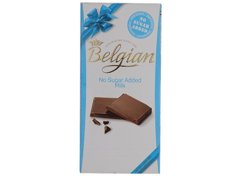 The Belgian No Sugar Added Milk Chocolate, 100 g
