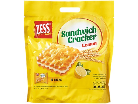 Zess Lemon Sandwich Cracker, 288 g