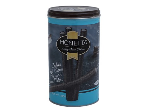 Monetta Wafer Sticks - Luxury Cookies & Cream Flavoured, 300 g