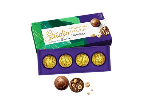 Cadbury Studio Signature Pralines Gianduja Chocolate, 52 g