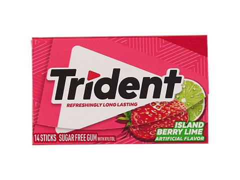 Trident Imported Gum - Sugar Free, Strawberry Twist, 14 pcs