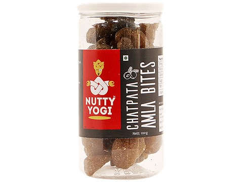 Nutty Yogi Chatpata Amla Bites - Rich In Vitamin & Antioxidants, Tangy, 100 g
