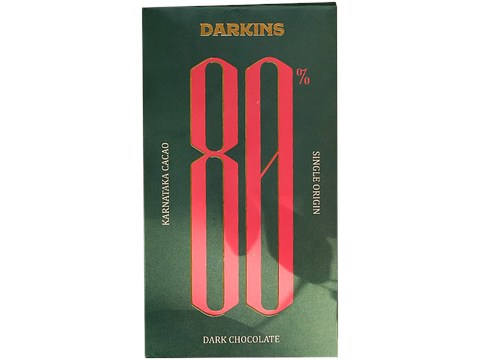 Darkins 80% Artisanal Dark Chocolate - Karnataka Single Origin, 65 g