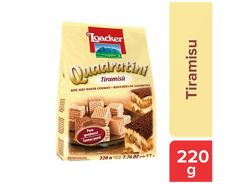 Loacker Quadratini Tiramisu, 220 g