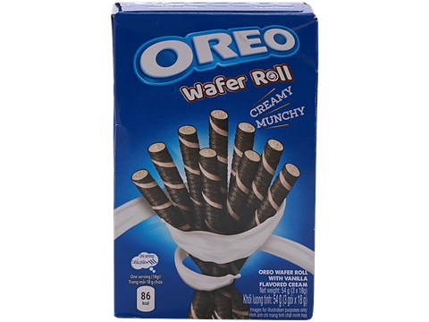 Oreo Wafer Roll With Vanilla Flavoured Cream, 54 g
