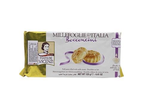 Matilde Vicenzi Puff Pastry Filled With Milk Cream, 125 g