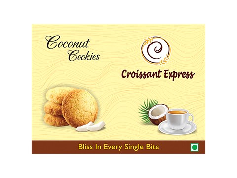 CROISSANT EXPRESS Coconut Cookies - Rich In Taste, Unique Flavour, Tea Partner, 200 g