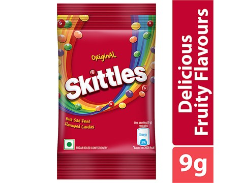 Skittles Original Bite Size Fruit Flavoured Candies, 9 g