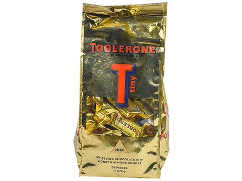 Toblerone Swiss Milk Chocolate With Honey & Almond Nougat - Tiny, 272 g