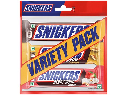 Snickers Peanut Assorted Chocolate Bars Variety Pack, 125 g