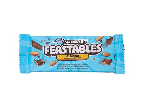 Mr Beast Feastables Milk Chocolate With Almond Chunks, 60 g