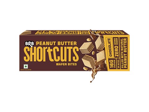 BRB Shortcuts Peanut Butter Wafer Bites - Chocolate, 100 g