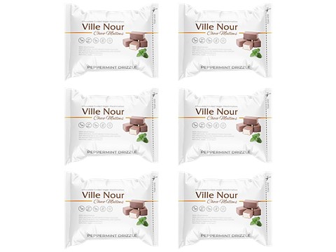 Ville Nour Chocomallows Chocolate Coated Marshmallow - Peppermint Drizzle, No Gelatine, 15 g