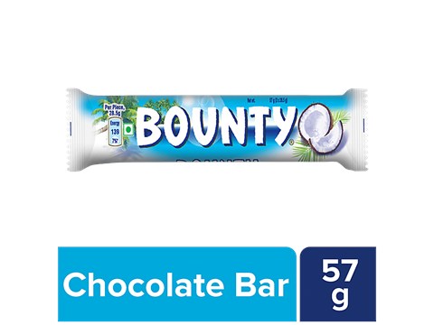Bounty Milk Chocolate Bar - Coconut Filled, 57 g