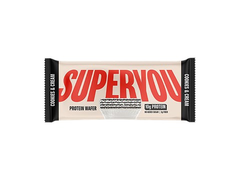 Superyou Cookies & Cream 10g Protein Wafer Bars, 40 g