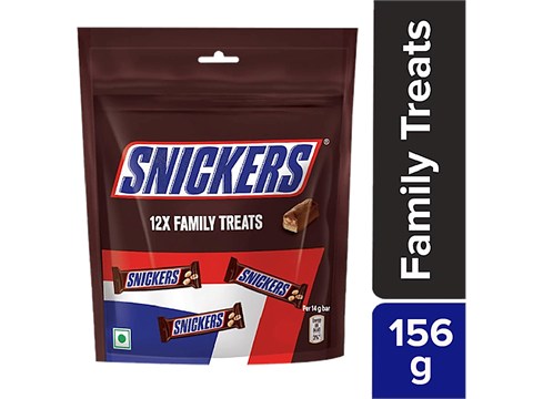 Snickers Peanut Filled Chocolate Bar - Family Treats, 156 g