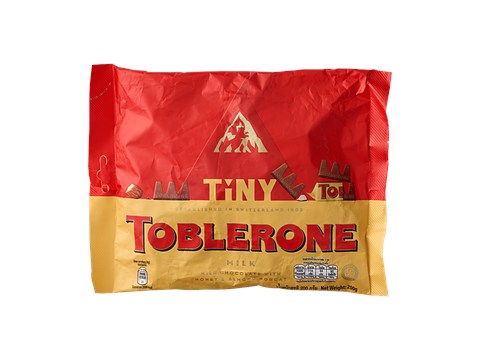 Toblerone Milk Chocolate With Honey & Almond Nougat - Tiny, 200 g