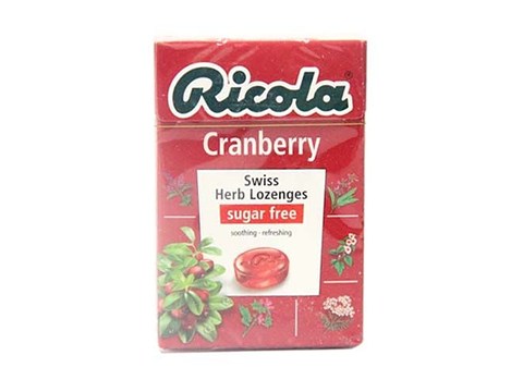 Ricola Mint Drops - Cranberry, Sugar Free, 45 g