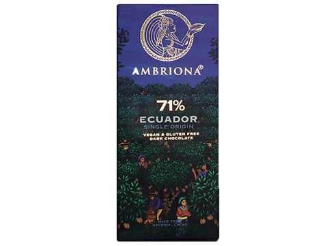 Ambriona 71% Dark Chocolate - Ecuador Single Origin, 50 g
