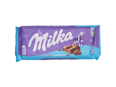 Milka Bubbly Alpine Milk Chocolate, 90 g