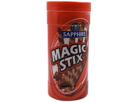 Sapphire  Magic Stix Wafer Rolls - Chocolate Flavoured Cream, 200 g