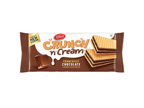 Tiffany Crunch 'n' Cream Chocolate Flavoured Cream Wafers, 135 g