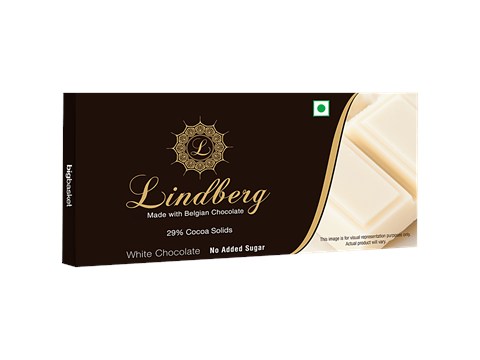 Lindberg No Added Sugar - Pure Belgian White Chocolate, 50 g