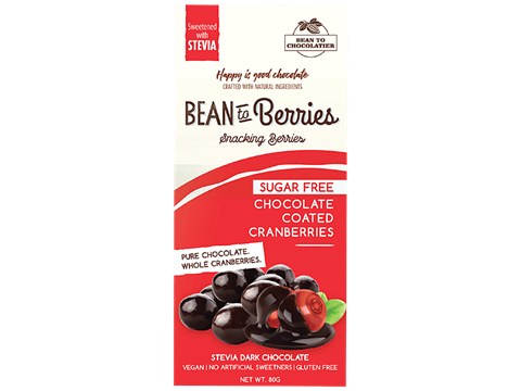 Bean to Berries Sugarfree Cranberry, 80 g