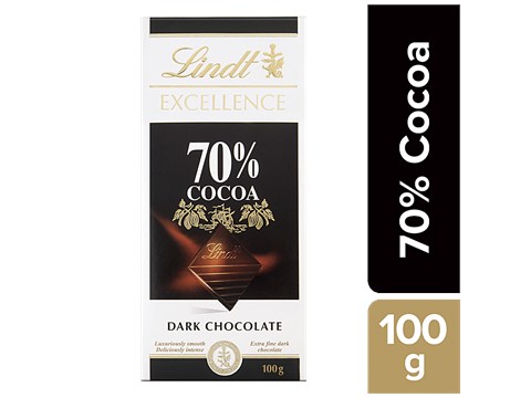 Lindt Excellence Dark Chocolate - 70% Cocoa, 100 g