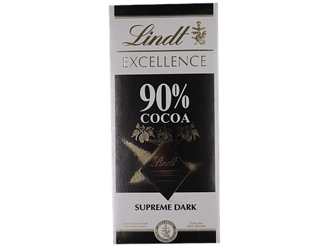 Lindt Excellence Dark Chocolate - 90% Cocoa, 100 g
