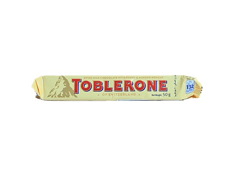 Toblerone Swiss Milk Chocolate Bar With Honey & Almond Nougat - Smooth, Creamy, Rich Flavour, 50 g