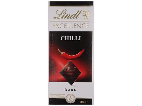 Lindt Excellence Dark Chocolate - Chilli, 100 g
