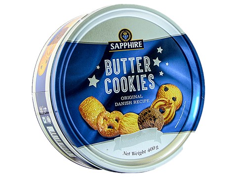 Sapphire  Butter Cookies Original Danish Recipes - Silver Collection, 400 g