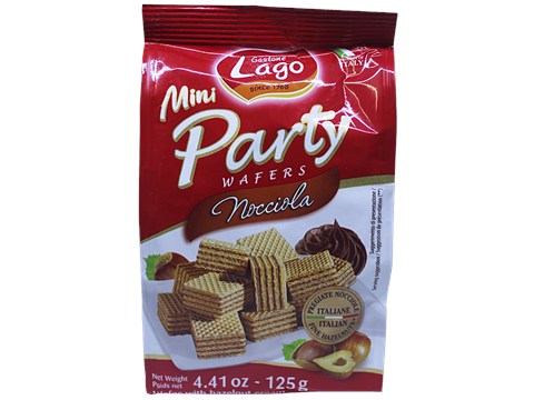 Gastone Lago Mini Party Wafers - Hazelnut Cream, 125 g