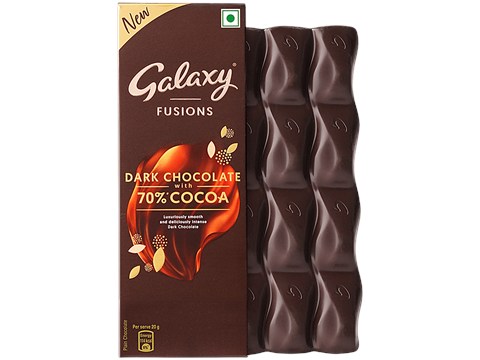 Galaxy Fusions Dark Chocolate Bar With 70% Cocoa, 56 g