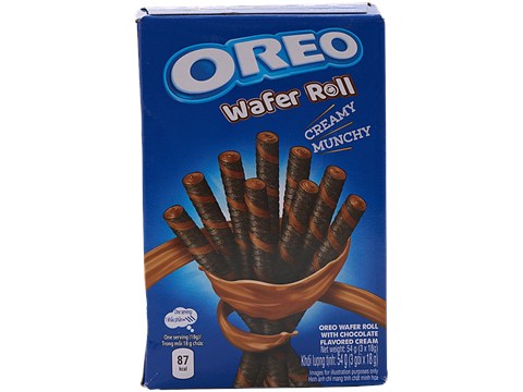 Oreo Chocolate Flavoured Cream Wafer Roll, 54 g