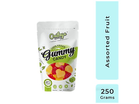 Orileys Candy Gummy Candy - Assorted Fruit Flavour, Vegan, Gluten Free, 250 g