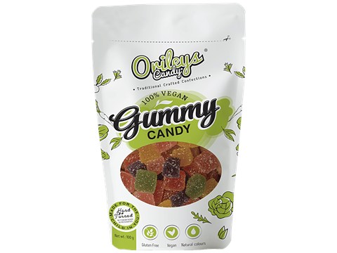Orileys Vegan Jujubes Gummy Candy - Assorted Fruit Flavour, 100 g