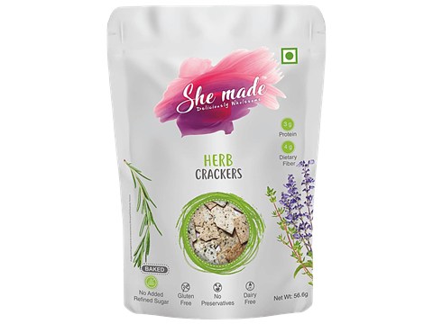 She made Herb Crackers, 56.6 g