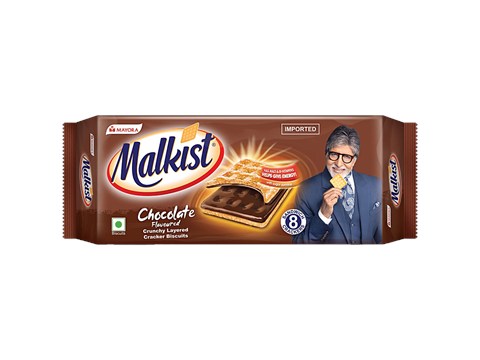 Malkist Chocolate Flavoured Crunchy Layered Cracker Biscuits, 144 g