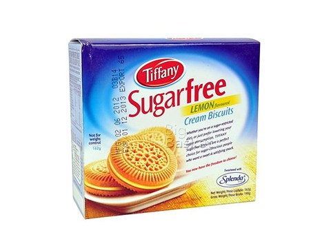 Tiffany Sugar Free Cream Biscuits - Lemon Flavor, 162 g