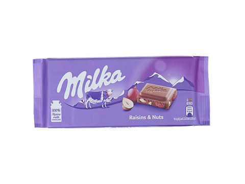 Milka Raisins & Nuts Milk Chocolate, 100 g