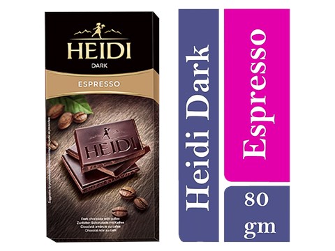 Heidi Dark Chocolate - Espresso, 80 g