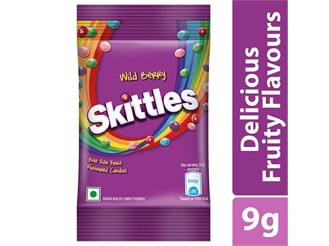 Skittles Wild Berry Bite Size Fruit Flavoured Candies, 9 g