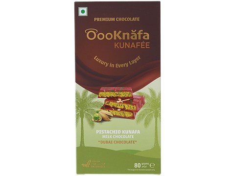 Oooknafa Pistachio Kunafa Milk Chocolate, 80 g