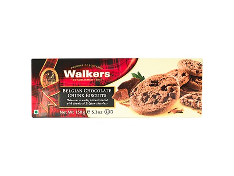 Walkers Belgian Chocolate Chunk, 150 g