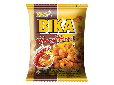 BIKA Honey Prawn Crackers, 70 g