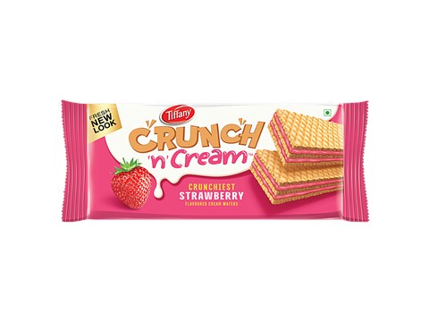 Tiffany Cream Wafers - Strawberry Flavored, 65 g